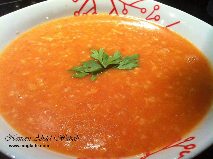 شوربة الدجاج بالشوفان